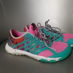 Reebok nano 4.0 crossfit shoes pink teal print